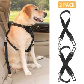 2Pcs Pet Dog Seat Belt Leash Adjustable Pet Safety Leads Harness